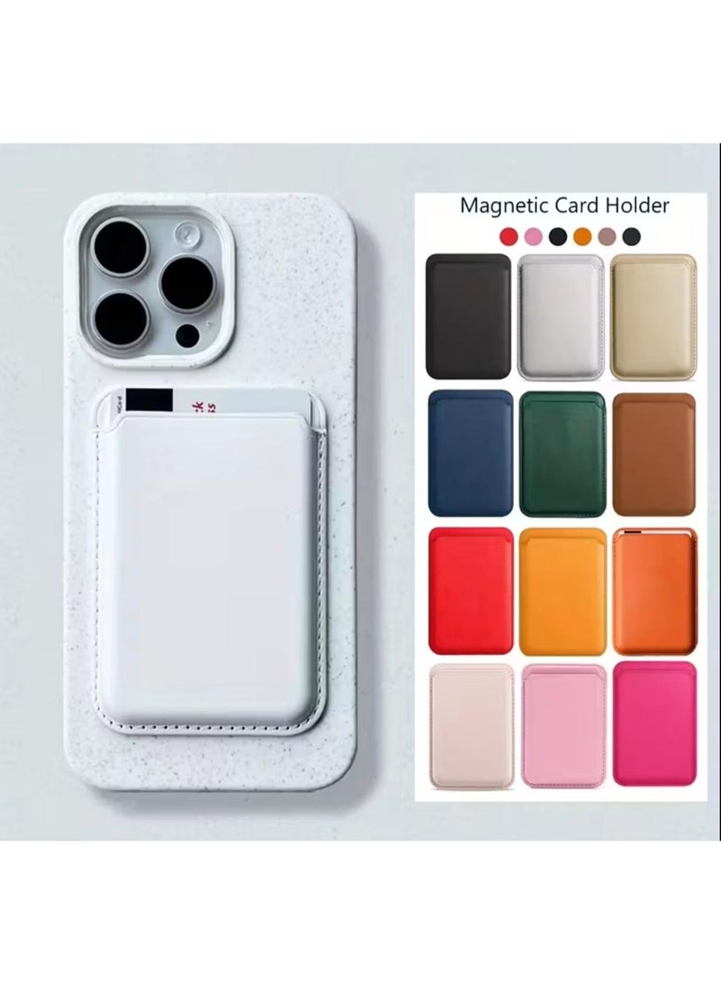 Slim Magnetic Faux Leather Card Case for iPhone - Image 5