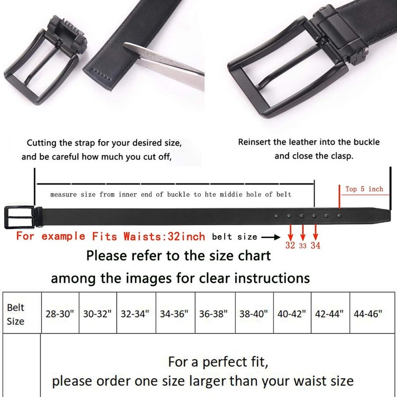 Men's Dress Belt Leather Belts for Jeans - Image 2