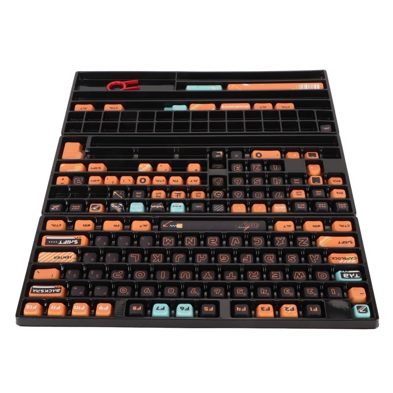 141 مفتاحًا PBT Keycaps متين وغير قابل للتوهج بارتفاع XDA - Keycaps مريحة ورمزية لواجهات لوحة المفاتيح الميكانيكية للالعاب والكتابة - Image 1