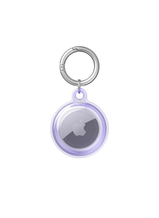 Generic - Suitable For Apple Airtag Protective Cover TPU Material Tracking Locator All-inclusive High Permeability Waterproof Anti-loss Protective Shell-Color:Transparent Purple-Applicable Models:Airtag - Image 1