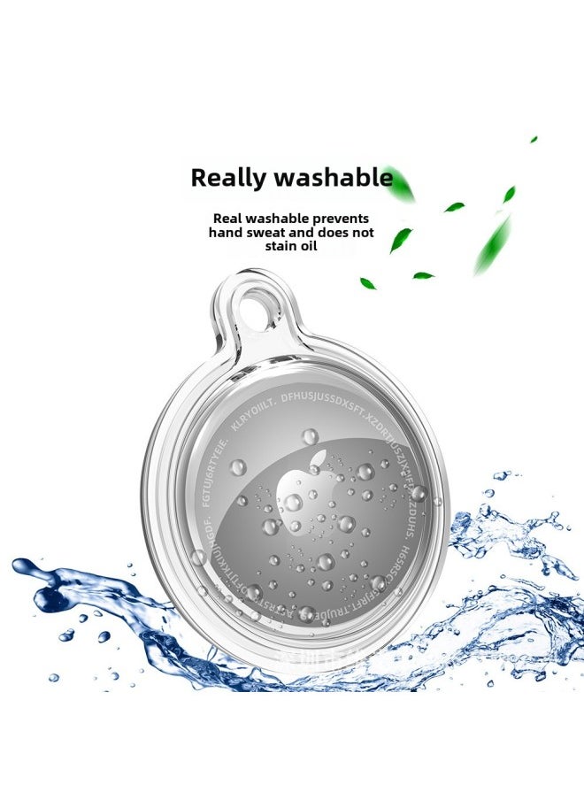 Generic - Suitable For Apple Airtag Protective Cover TPU Material Tracking Locator All-inclusive High Permeability Waterproof Anti-loss Protective Shell-Color:Transparent Purple-Applicable Models:Airtag - Image 1