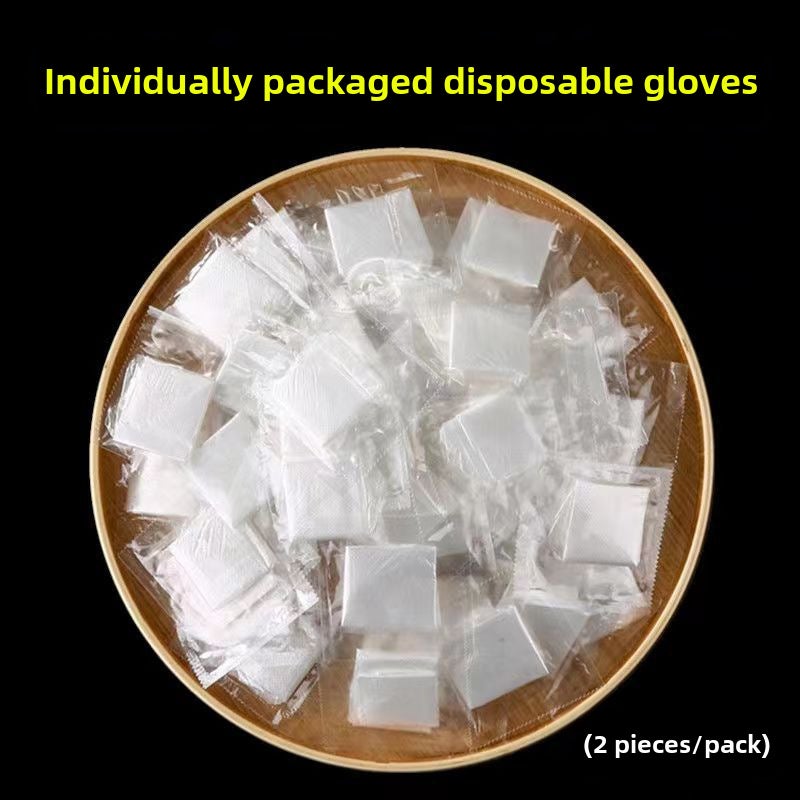 Creative Disposable Gloves, Thick PE, Eco-Friendly Transparent packaging [2 pcs/bag]] 