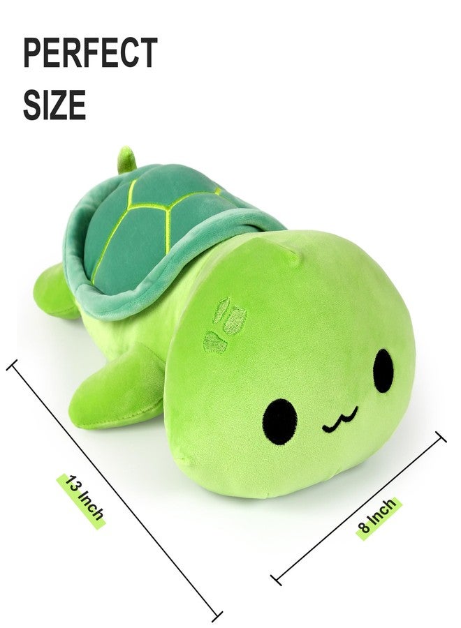Onsoyours Sea Turtle Cute Plush, Green Soft Stuffed Animal Turtle Plush Pillow, Tortoise Kawaii Plushie Toy for Kids (Green Turtle, 13") - Image 3