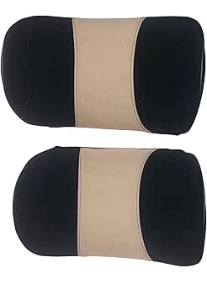 Memory Foam Car Headrest Pillow Set – 2 Pieces Ergonomic Neck Support Cushions for Car & Office Seat Long Sitting Comfort