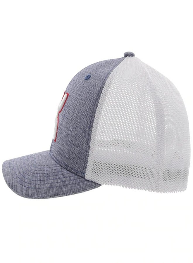 HOOEY Men's Coach Flex Fit Fitted Hat (US, Alpha, Large, X-Large, Denim/White) - Image 3