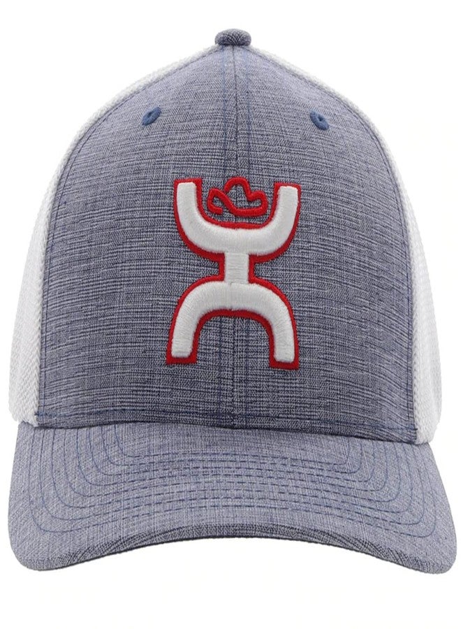 HOOEY Men's Coach Flex Fit Fitted Hat (US, Alpha, Large, X-Large, Denim/White) - Image 4
