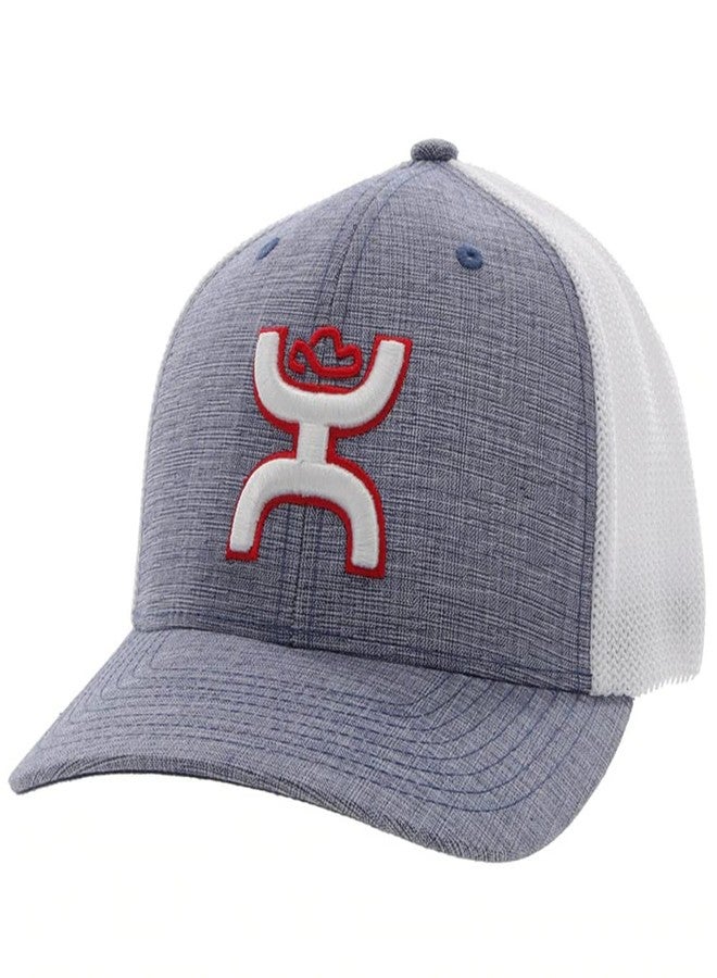 HOOEY Men's Coach Flex Fit Fitted Hat (US, Alpha, Large, X-Large, Denim/White) - Image 1