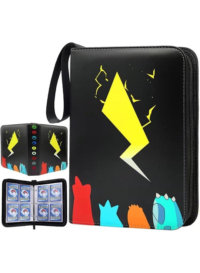 ECVV Cartoon Anime Card Binder Trading Card Games Collection Binder Case Book Holds Up To 400 Cards With 50 Removable Sleeves Carrying Case Binder Album - Image 1