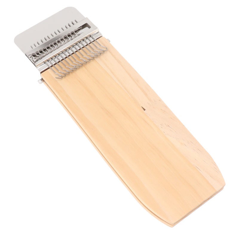 Small Weaving Loom Kit: 2-Piece Metal Hook Wooden Plate Set - Easy To Use Diy Weaving Tool For Beginner Knitters, Home Weaving Crafts & Textile Repair - Image 5