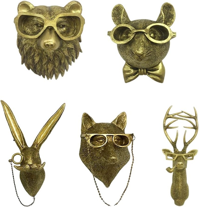 كلاراكو Klarako Home Decor Waterproof Bronzed Resin Deer Head Wall Decor, Hanging Sculpture Sunscreen Animal Head Wall Hanging Orklarakoments - Image 5