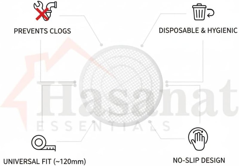 Hasanat Essentials 2pcs Drain Slag Mesh Filter - Image 5