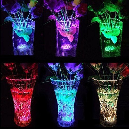 Kellegour Submersible Led Lights, Submersible Waterproof RGB Change Remote Controlled Submersible Led Lights for Pond Pool Fountain Aquarium Vase Hot Tub Bathtub Fish Tank Party Halloween (4 Pack) - Image 3