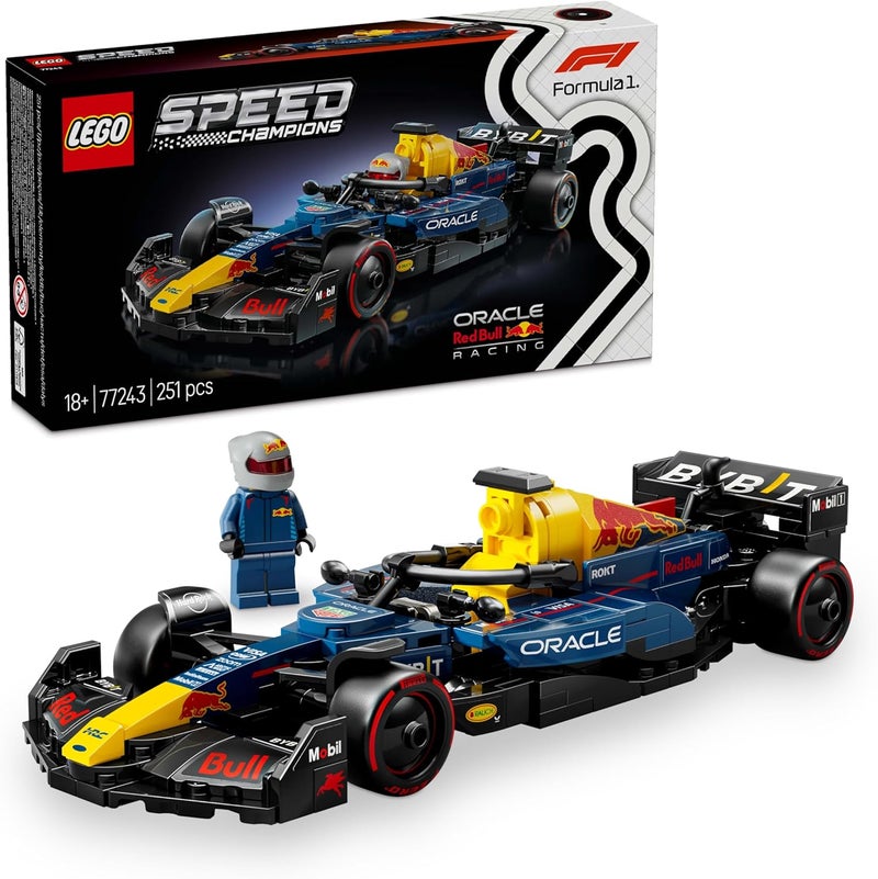 LEGO Speed Champions Oracle Red Bull Racing RB20 F1 Race Car Model with a Collectible Formula 1 Driver Minifigure - Display Set for Adult Motorsport & Racing Fans 77243 - Image 1