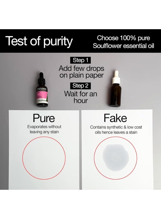 Soulflower Rosemary Essential Oil for Hair Growth, Hair Fall Control and Nourishment, Skin Care | Clinically Tested & Ecocert Certified Organic 100% Pure, Natural, Undiluted | 15ml - Image 5