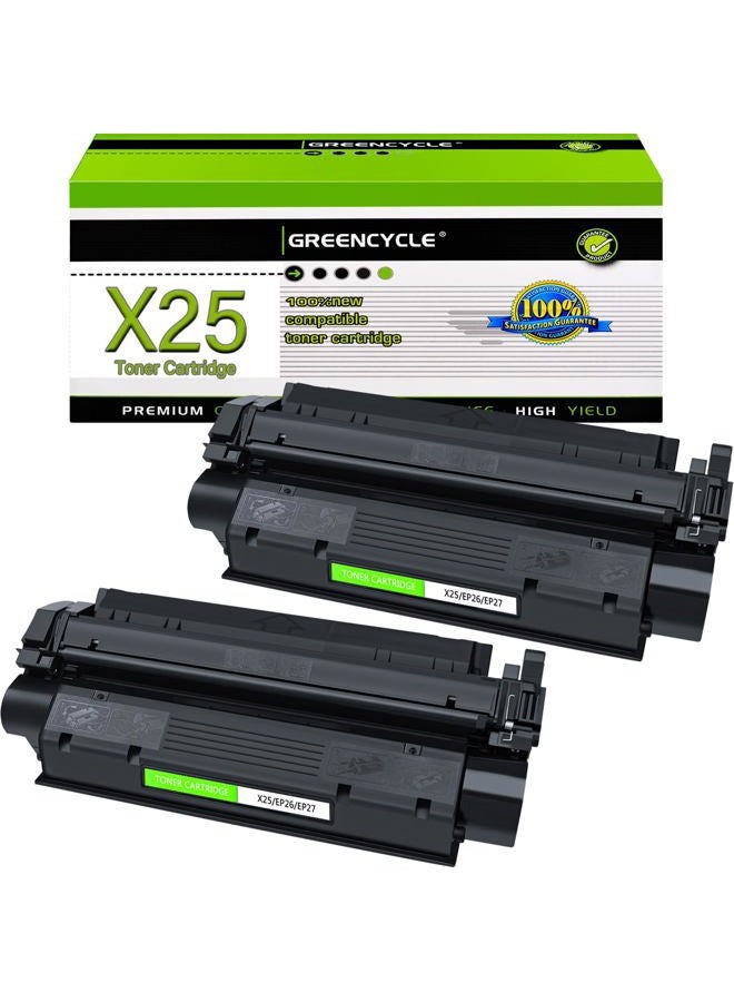 GREENCYCLE Compatible Toner Cartridge Replacement for Canon X25 8489A001AA use with ImageCLASS MF3110 3111 3240 Printer 2500 Page Yield per Toner (Black,2 Pack) - Image 1
