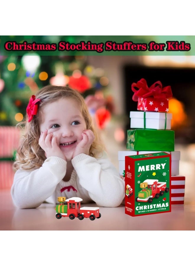 Christmas Train Building Blocks Set Compatible with Lego Advent Calendar 2025 Stacking New Toys Holiday Present Box New Year Xmas Gifts for Kids for Boys & Girls and Adults - Image 4