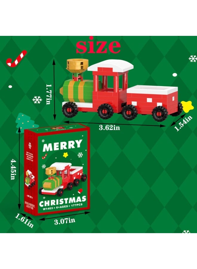 Christmas Train Building Blocks Set Compatible with Lego Advent Calendar 2025 Stacking New Toys Holiday Present Box New Year Xmas Gifts for Kids for Boys & Girls and Adults - Image 3