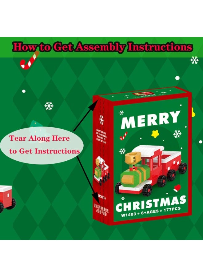 Christmas Train Building Blocks Set Compatible with Lego Advent Calendar 2025 Stacking New Toys Holiday Present Box New Year Xmas Gifts for Kids for Boys & Girls and Adults - Image 5