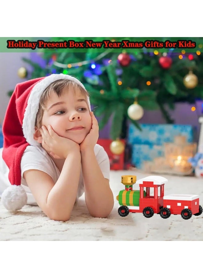 Christmas Train Building Blocks Set Compatible with Lego Advent Calendar 2025 Stacking New Toys Holiday Present Box New Year Xmas Gifts for Kids for Boys & Girls and Adults - Image 2