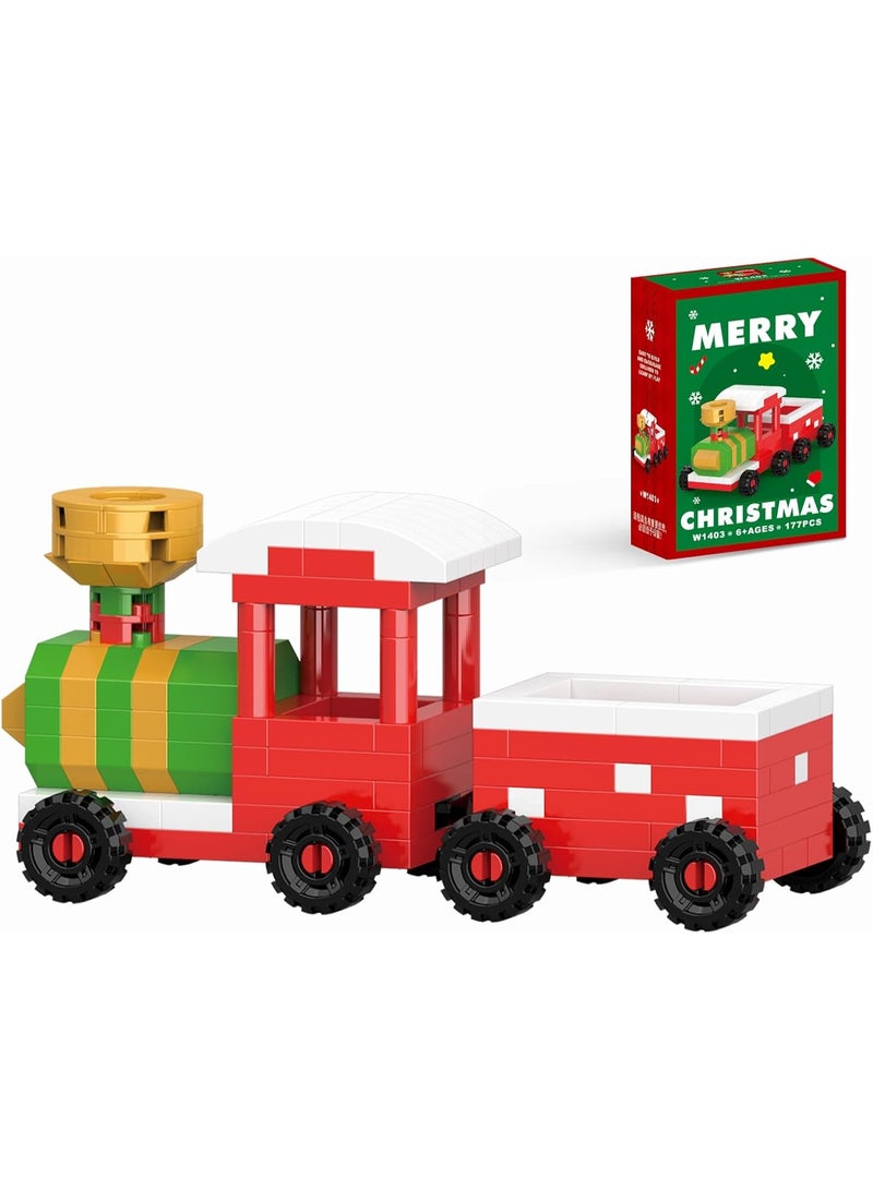 Christmas Train Building Blocks Set Compatible with Lego Advent Calendar 2025 Stacking New Toys Holiday Present Box New Year Xmas Gifts for Kids for Boys & Girls and Adults - Image 1