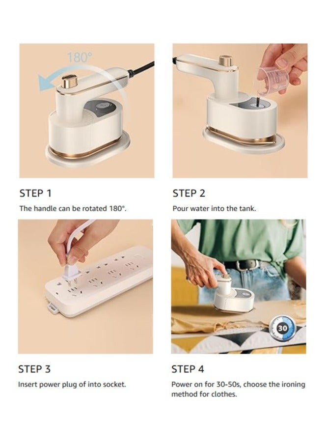 Mini Travel Steamer Iron – 180° Rotatable, Wet & Dry Use  - Image 4
