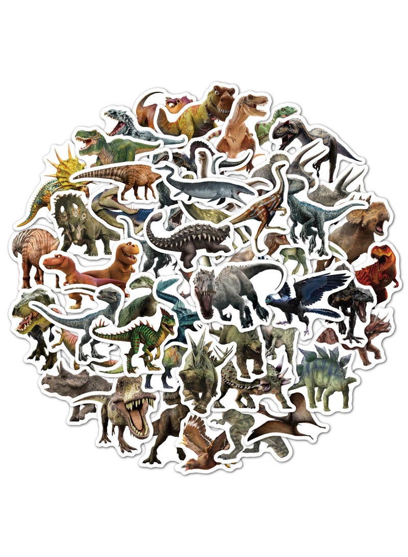 Dinosaur Stickers 50 Pcs Water Bottle Stickers Vinyl Waterproof Cute Aesthetic Realistic Laptop Luggage Skateboard Stickers for Kids Boys and Teens - Image 1