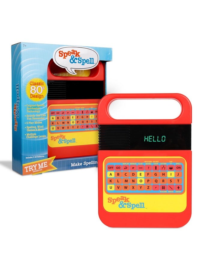Basic Fun Speak & Spell Electronic Game - Educational Learning Toy, Spelling Games, 80s Retro Handheld Arcade, Autism Toys, Activity for Boys, Girls, Toddler, Ages 7+  - Image 1