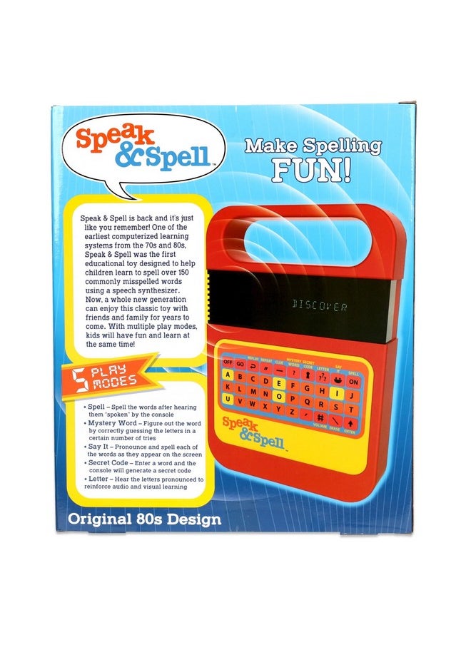 Basic Fun Speak & Spell Electronic Game - Educational Learning Toy, Spelling Games, 80s Retro Handheld Arcade, Autism Toys, Activity for Boys, Girls, Toddler, Ages 7+  - Image 4