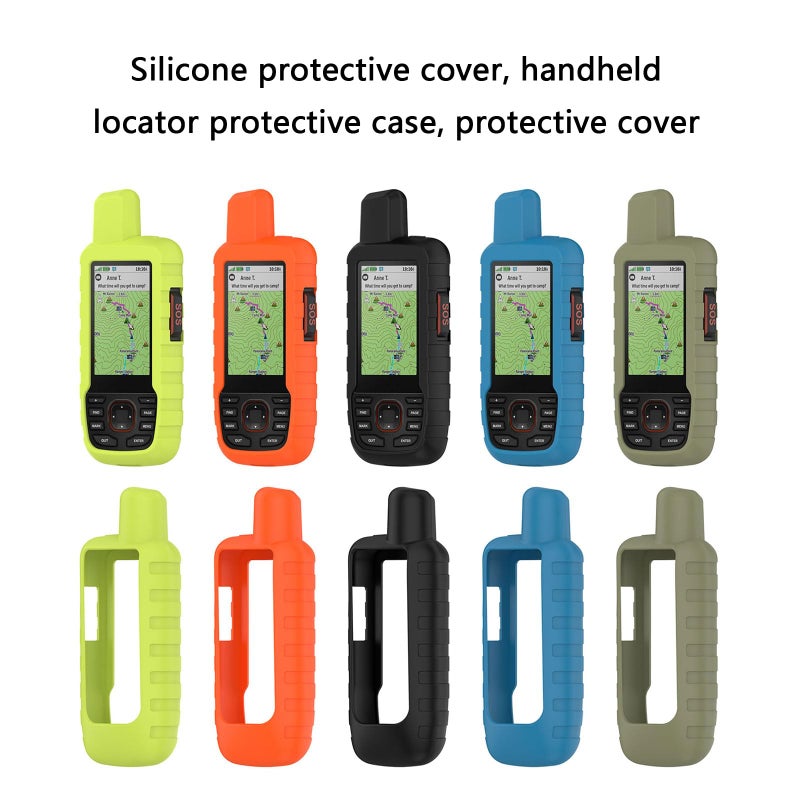 Shock Absorbing Silicone Case For GPSMAP 66i 67i Antifall Protective Cover Fluorescent Green - Image 3