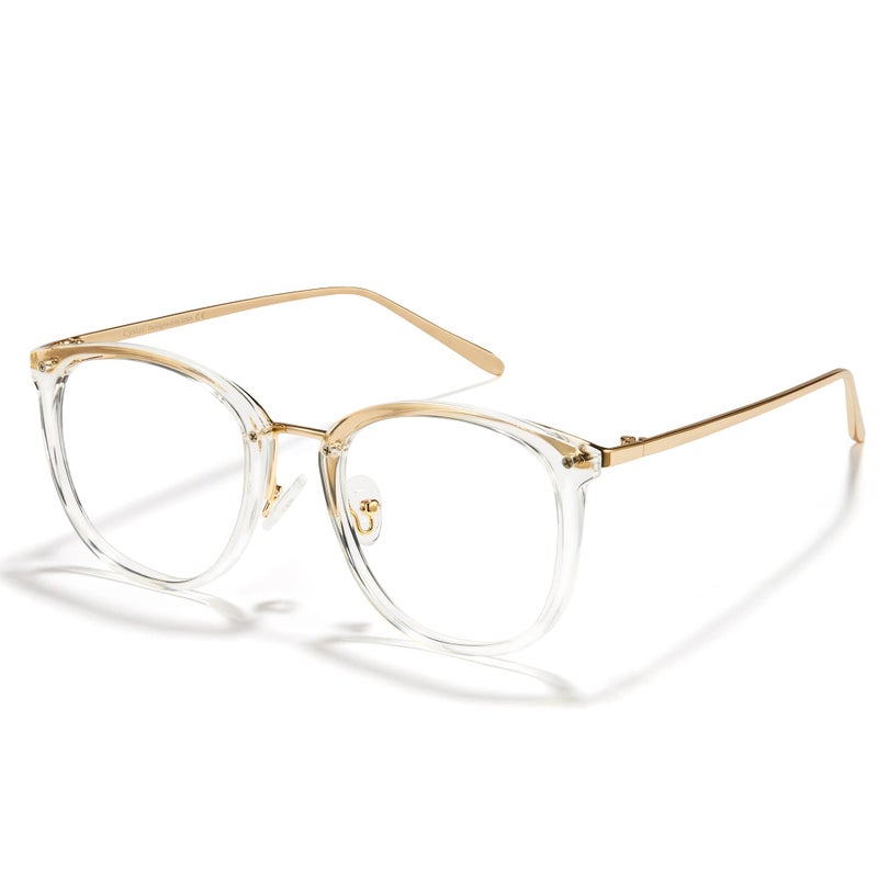 Cyxus Blue Light Glasses for Women, Blue Light Blocking Eyeglasses for Women, Round Computer Eyewear Anti Eye Strain Glasses - Image 1
