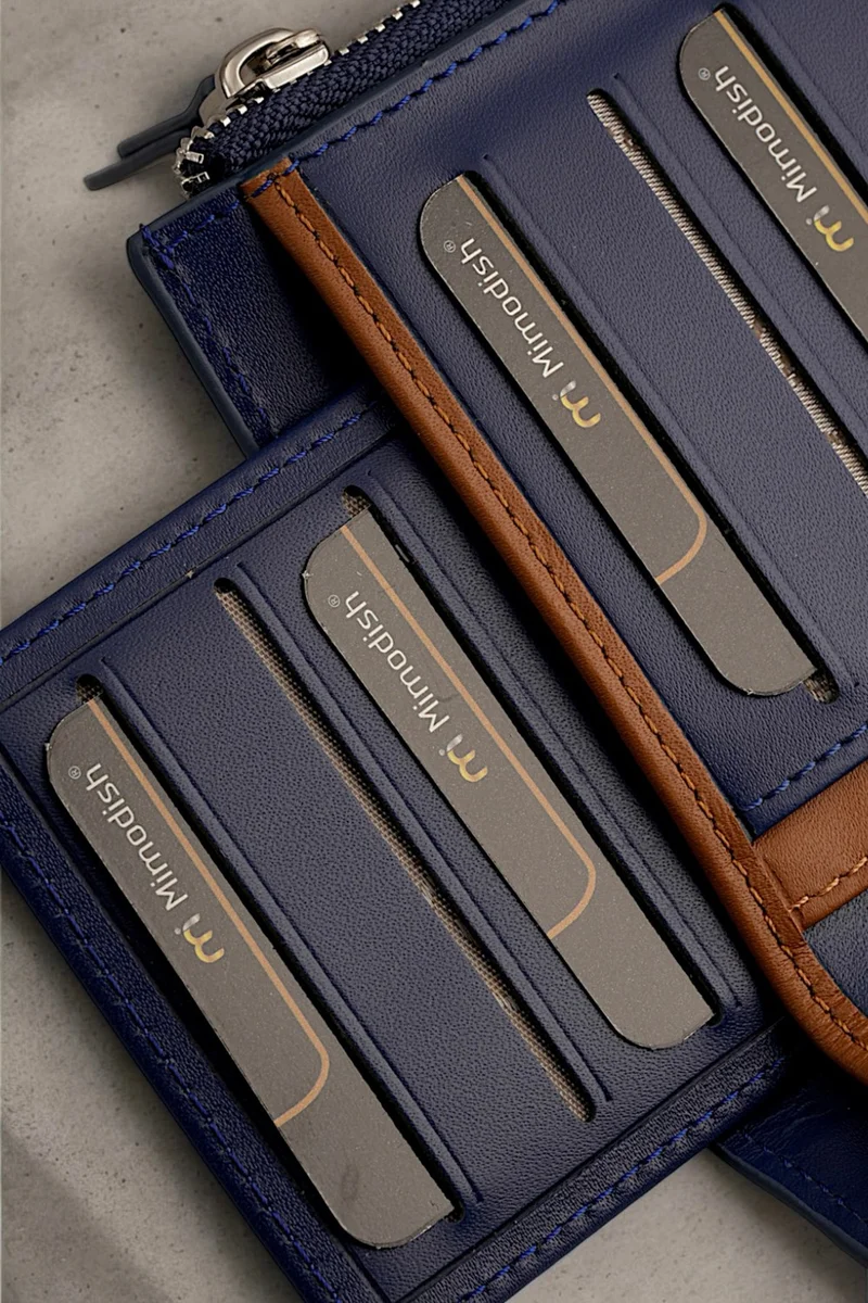 ميموديش First Class Workmanship Luxury Genuine Leather Zippered Special Compartment Leather Card Holder Hand Wallet Leather Men's Wallet
