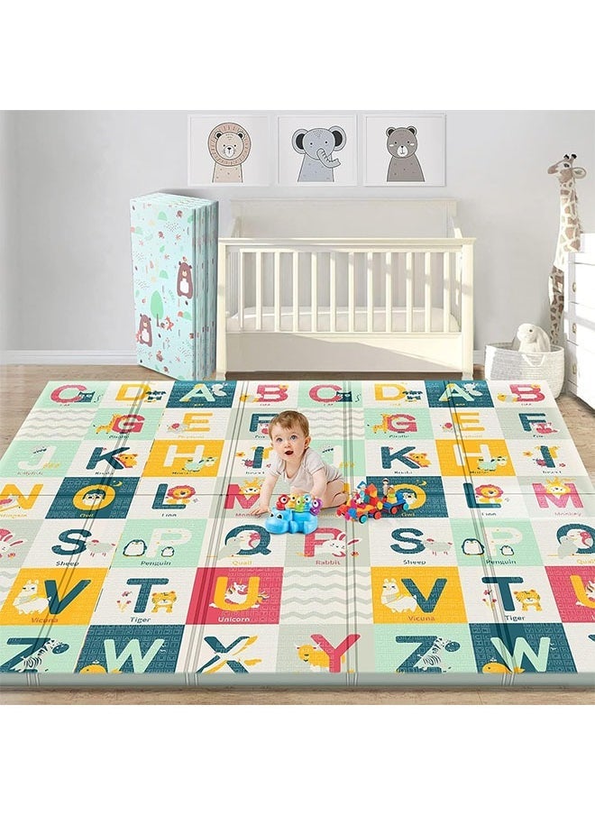 Beauenty Baby Play Mat, 180 * 160 CM Foldable Baby Play Mat, Waterproof Foam Floor Baby Crawling Mat, Portable Baby Playmat for Infants, Toddler, Kids, Indoor Outdoor Use - Image 1
