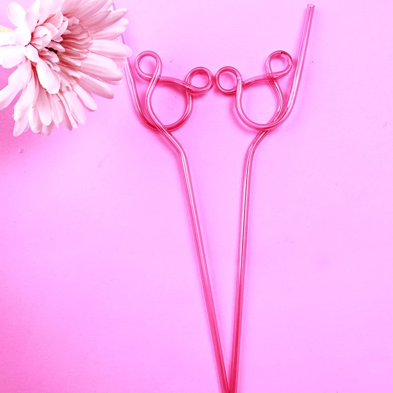 GELIFATLE 24 Pcs Crazy Straws  Reusable Plastic Loop Curly Fun Straws for Classroom Activities  Valentines Day Gift  Christmas Birthday Party Supplies Decoration - Image 2