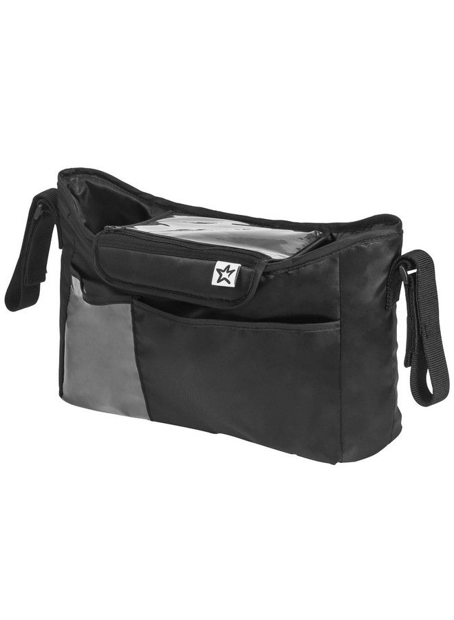 Tiny Twinkle Universal Stroller Organizer with Adjustable Strap - Waterproof Stroller Caddy Fits Baby Jogger, Nuna, Graco, Donna and Bugaboo Strollers（Black） - Image 1