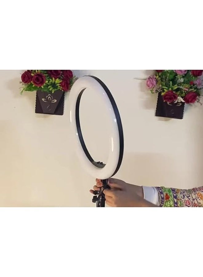 36cm LED Ring Light with Tripod Stand and Phone Holder – 3 Light Levels for Selfies, YouTube, Video, Live Streaming, and Makeup – Compatible with iPhone, Android, and Cameras  - Image 2