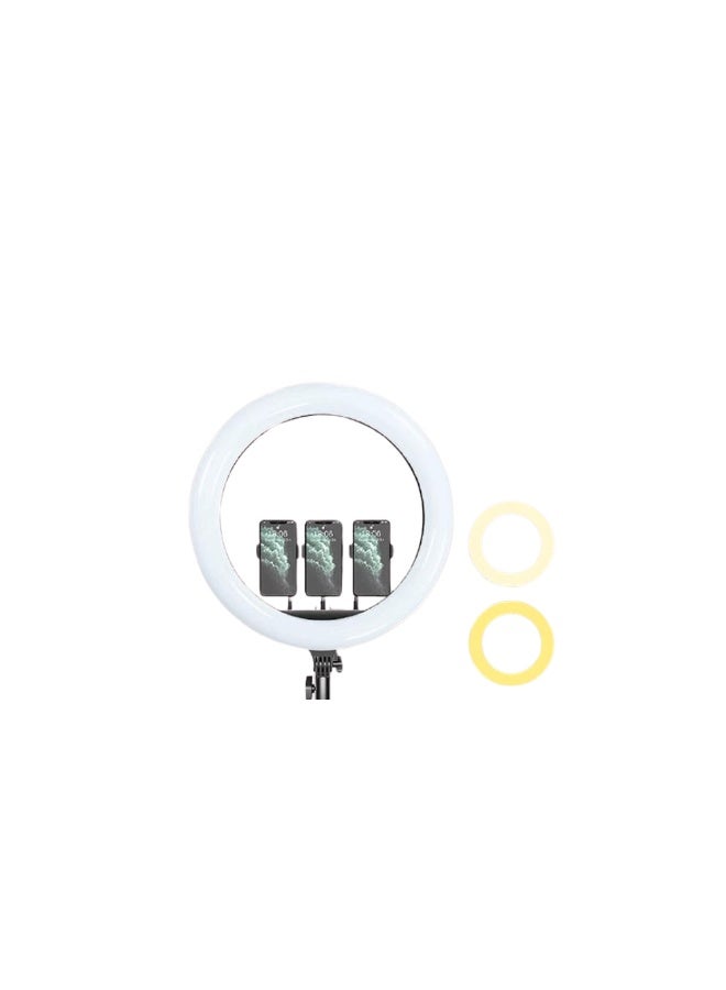 36cm LED Ring Light with Tripod Stand and Phone Holder – 3 Light Levels for Selfies, YouTube, Video, Live Streaming, and Makeup – Compatible with iPhone, Android, and Cameras  - Image 3