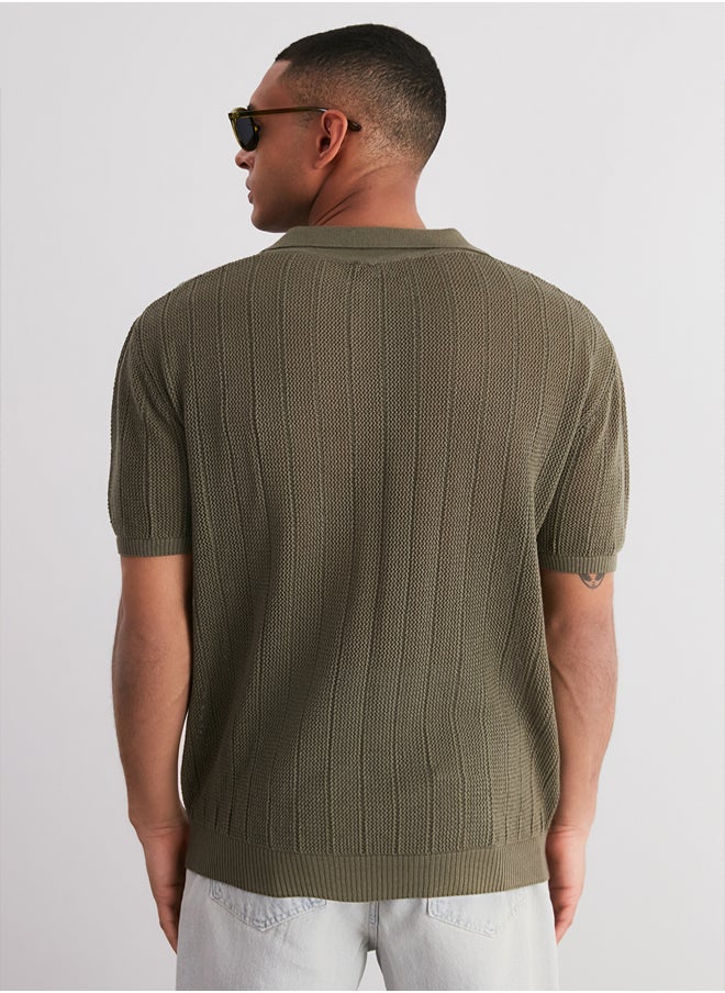 Limited Edition Khaki Relaxed Cotton Short Sleeve Polo Neck Knit T-shirt TMNSS23PO00024 - pzsku/Z5CCBDF3F59411A96D520Z/45/_/1739718279/33aaafb6-1c2c-4936-92f3-6afa11530e6d