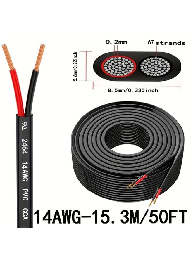 14AWG CCA Twin Core Copper Clad Aluminum Wire 602 36 Inch For LED Strip Car Speakers - Image 1