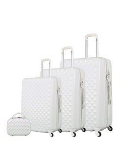 MOTONO 4Pcs Travel Luggage Sets, Suitcase Set with Spinner Wheels, Lightweight Travel Bags, Hard Shell Trolley with Beauty Case
