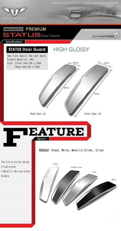MIZZEO Original Status Black Car Door Edge Guard Protector Strip, Protect Your Vehicle from Dings and Scratches (Pack of 4) Compatible with Toyota Innova Hycross (2022) - Image 3
