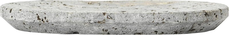 Creative Co-Op Travertine Soap Dish, Grey Bath Decor, 6" L x 4" W x 1" H - Image 4