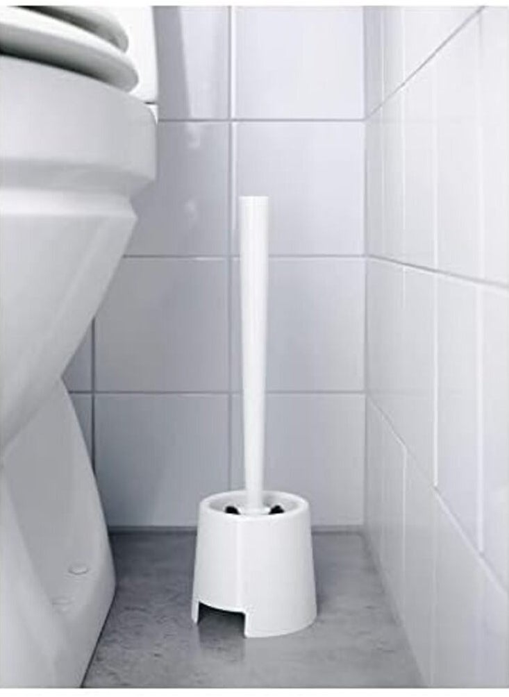IKEA FRAKTA - European toilet brush cleaner with white polypropylene holder - Image 1