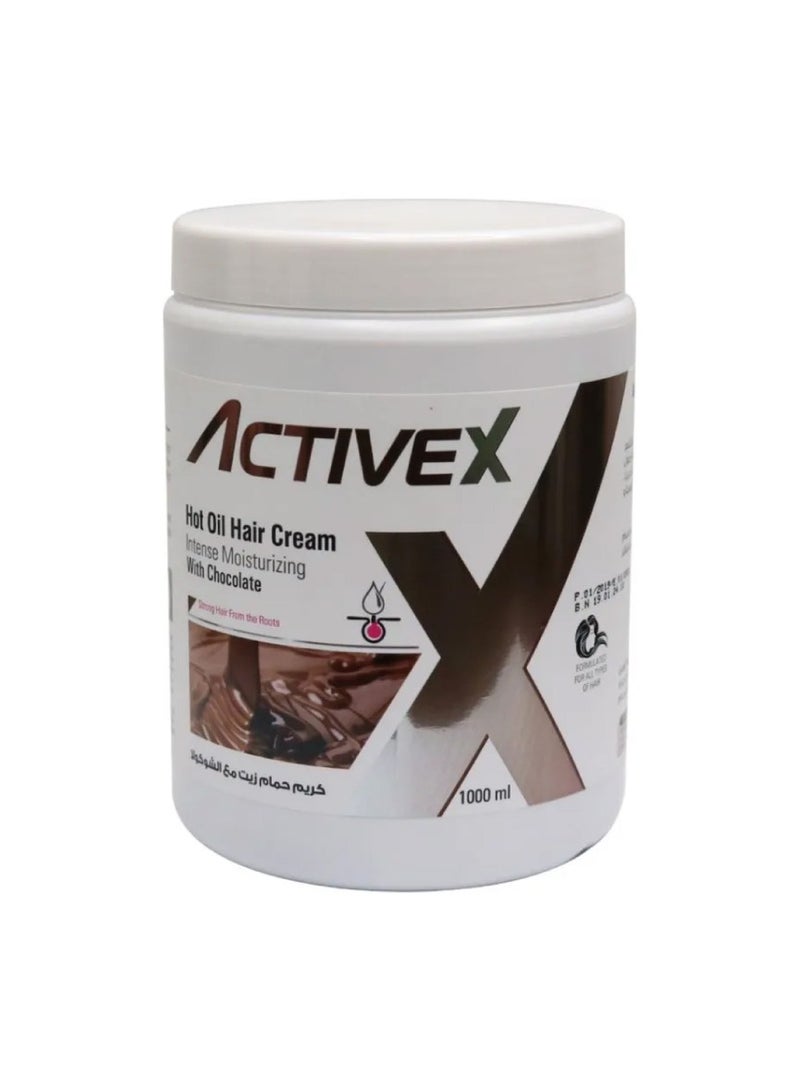 ActiveX Hot Oil Hair Cream 1000 Ml - Chocolate Nourishing and Revitalizing
