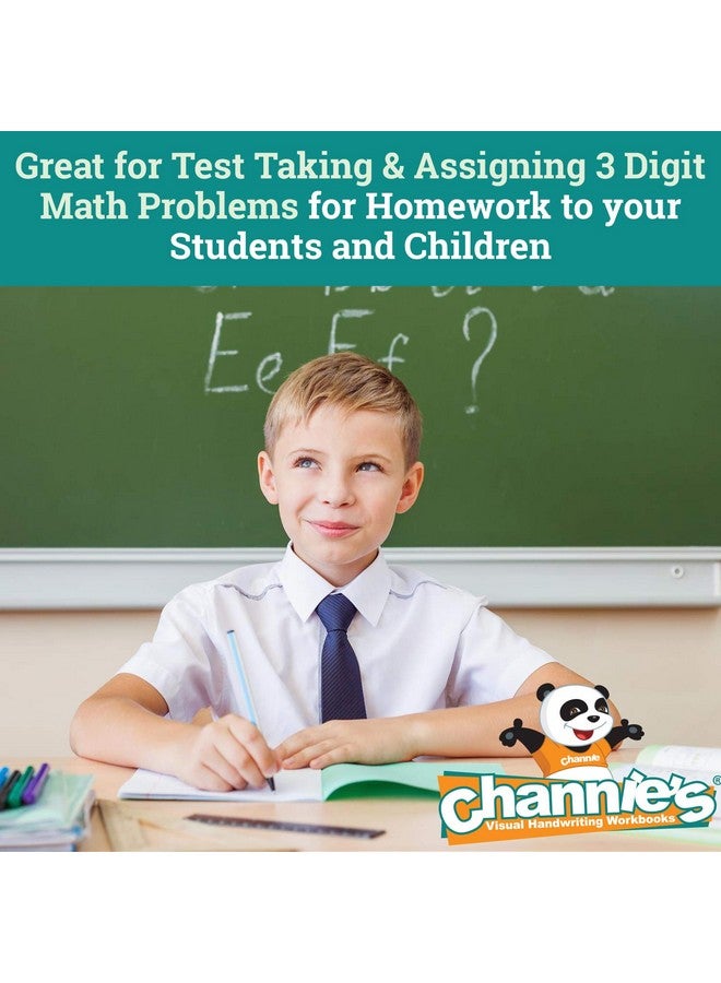 Channie's Triple Digit Math Line-Up Pad, 2Nd - 3Rd Grade Math Workbook, Triple Digit Addition & Subtraction Worksheets, Great For Daily Practice To Improve Math Skills & Penmanship - Image 5