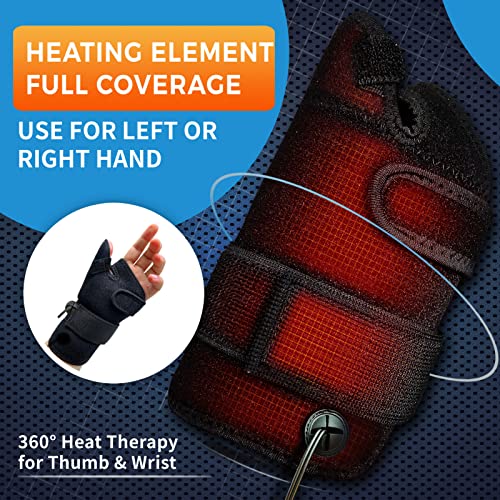 sticro Wrist Thumb Brace Heating Pad for Arthritis and Carpal Tunnel Relief, Hand Heating Pad for Sprains Trigger Thumb, Tendonitis Pain Relief - Left Right Hand (L/XL) - Image 5