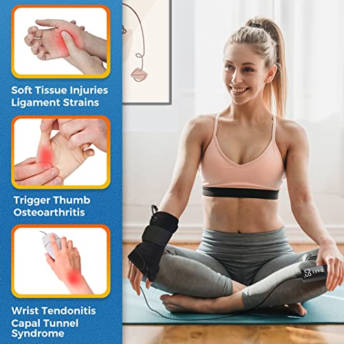 sticro Wrist Thumb Brace Heating Pad for Arthritis and Carpal Tunnel Relief, Hand Heating Pad for Sprains Trigger Thumb, Tendonitis Pain Relief - Left Right Hand (L/XL) - Image 4