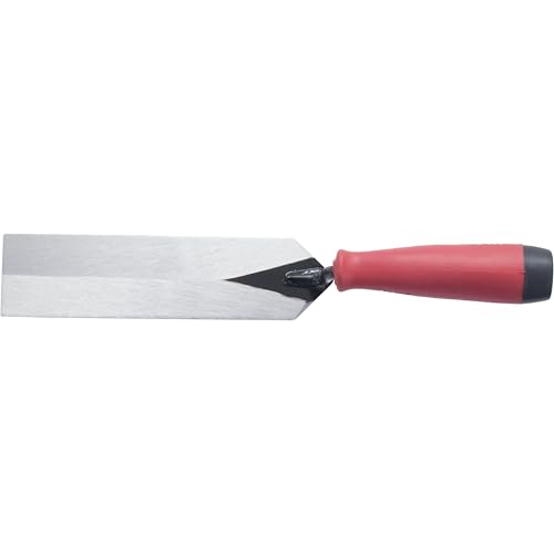 MARSHALLTOWN QLT by Marshalltown Masonry Margin Trowel, 8 Inch by 2 Inch, Red Soft Grip Handle, MTSG82 - Image 3