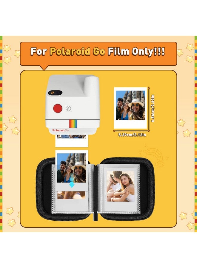ينك ألبوم صور جيب من YINKE لفيلم Polaroid Go وكاميرا Polaroid Go Mini الفورية، حافظة ألبوم صور واقية محمولة للسفر تتسع لـ 40 صورة (أسود) - Image 2