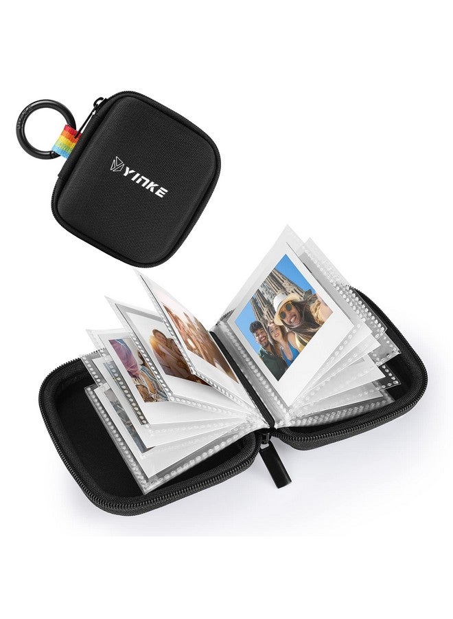 ينك ألبوم صور جيب من YINKE لفيلم Polaroid Go وكاميرا Polaroid Go Mini الفورية، حافظة ألبوم صور واقية محمولة للسفر تتسع لـ 40 صورة (أسود) - Image 1