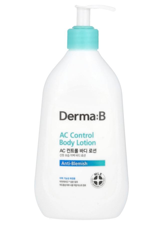 derma b AC Control Body Lotion Anti-Blemish 13.52 fl oz (400 ml) 